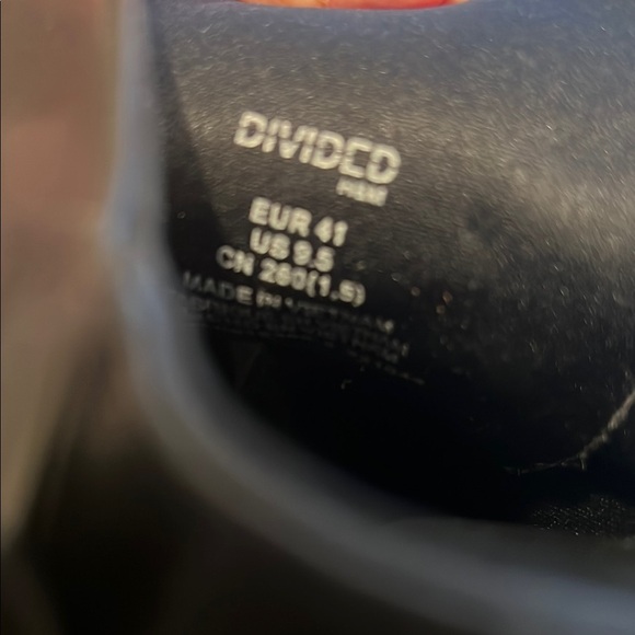 Divided Black Chunky Lace-Up Boots NWOT - Picture 3 of 4